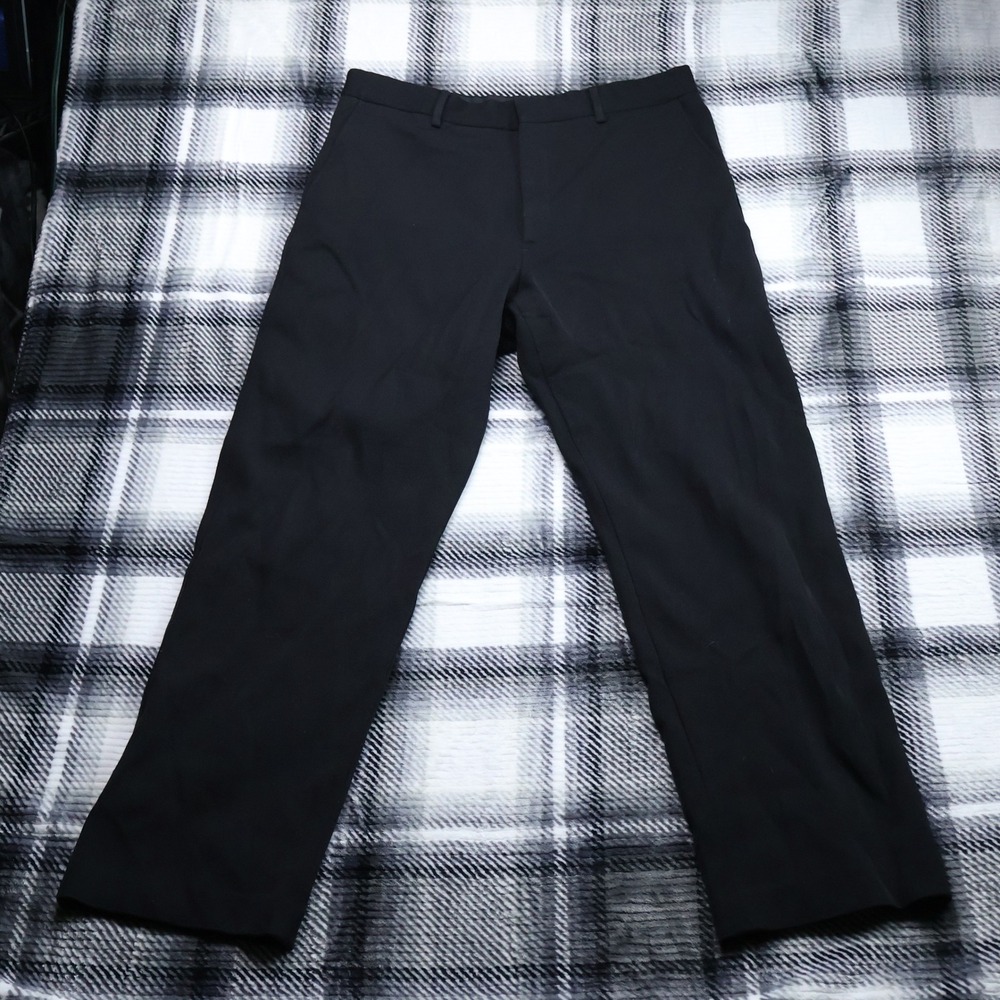 J.Crew Mens Black Wool Blend Dress Pants Trousers Size 36x32